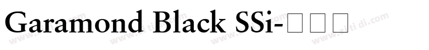 Garamond Black SSi字体转换
